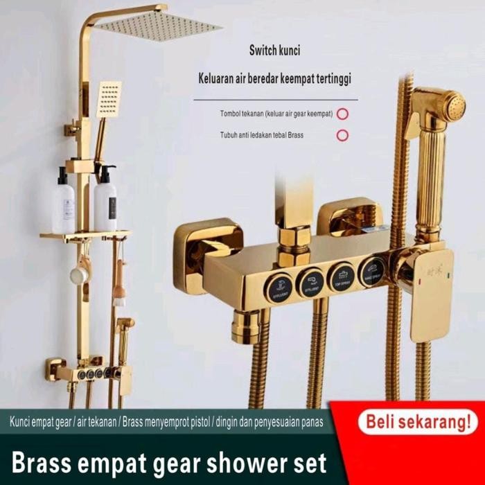 shower column set panas dingin GOLD/shower tiang panas dingin gold