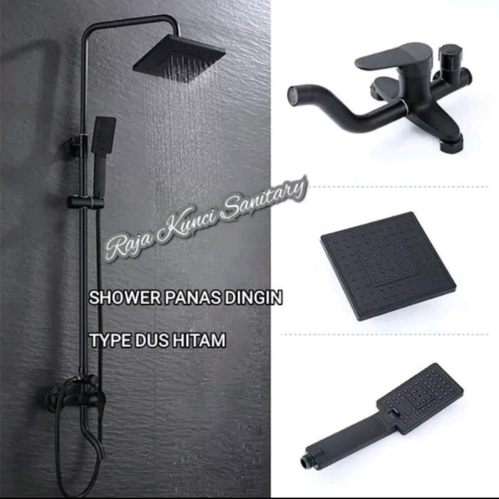 Shower Tiang Panas Dingin Hitam/Black gold/Gold/ Stainless/Shower Set