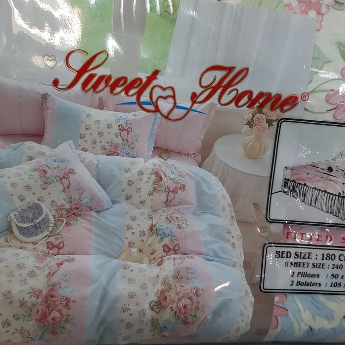 Sprei 180x200 tinggi 30 Katun Jepang merk Sweet Home Asli Ori