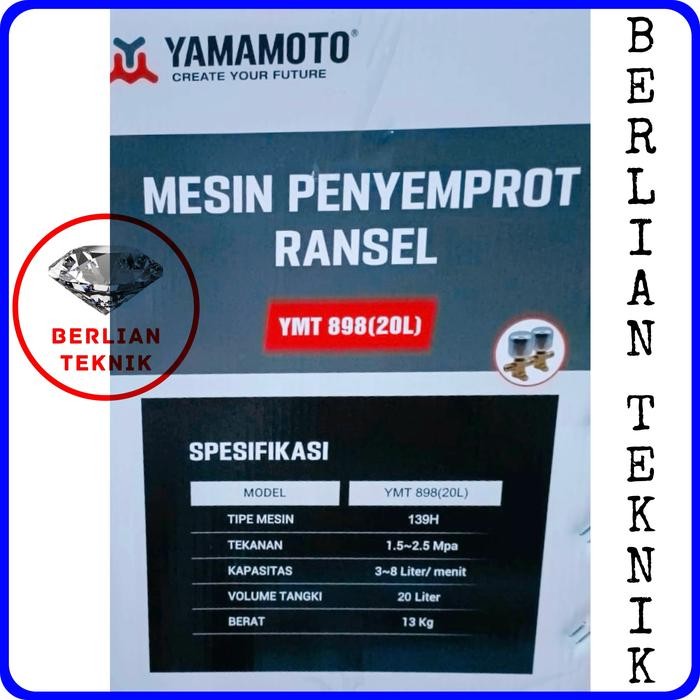 POWER SPRAYER MIST KNAPSACK YAMAMOTO YMT 898 (20 LITER) 4 TAK