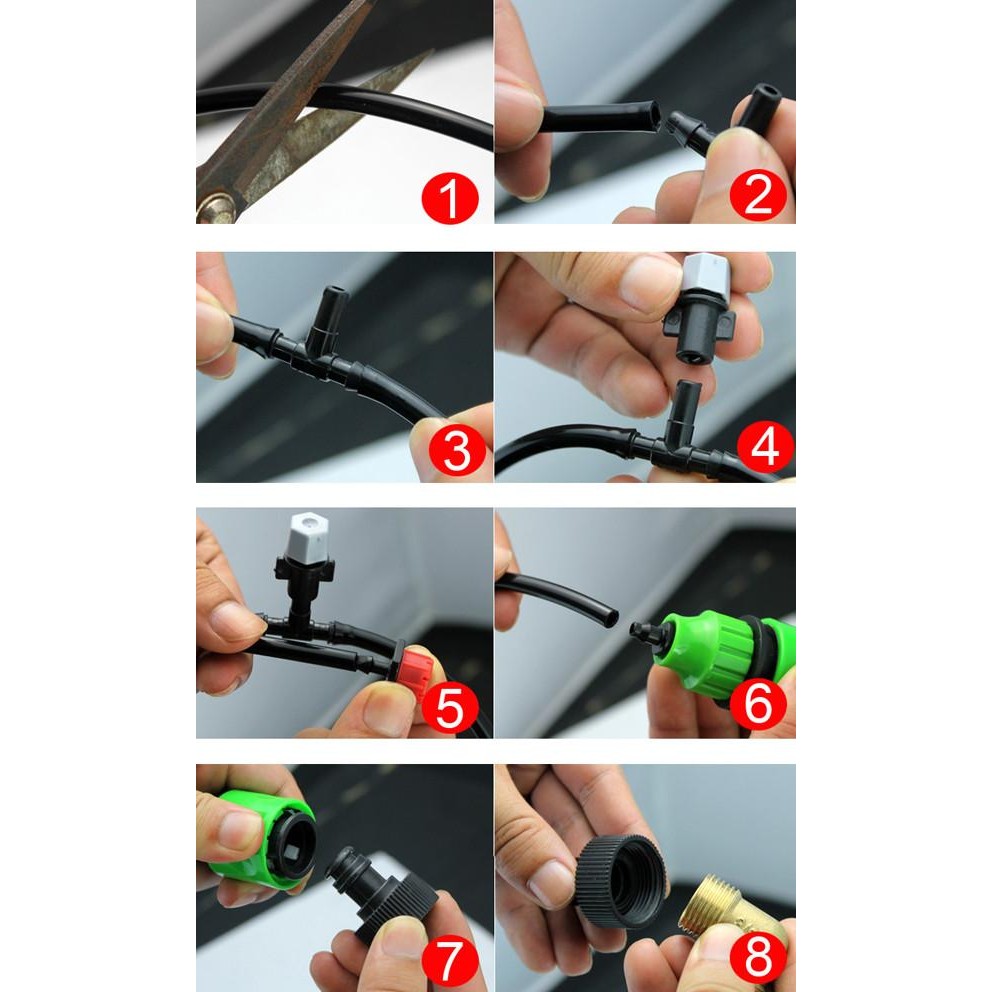 SET SELANG IRIGASI TETES HIDROPONIK PENYIRAM TANAMAN TAMAN OTOMATIS