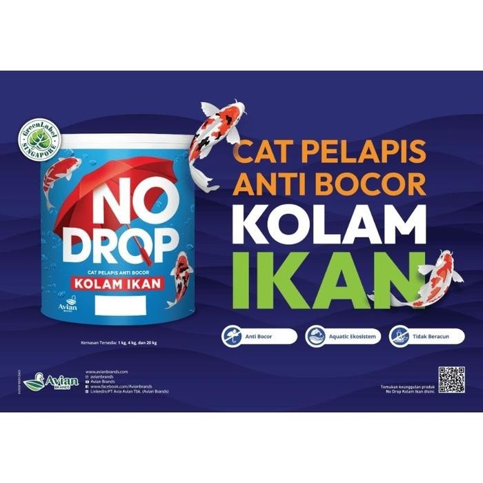 

Cat Pelapis Anti Bocor Cat Kolam Ikan No Drop Biru Hitam 1 Kg