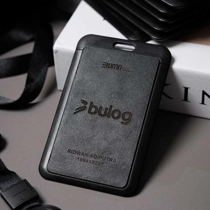 

STELLAR ID CARD HOLDER - LANYARD PRIA WANITA NAMETAG HITAM MODERN BAHAN PLASTIC ABS PREMIUM &