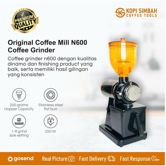 Electric Coffee Grinder N600 Latina Mesin Alat Penggiling Biji Kopi Pasti Ori