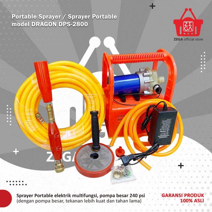 Promo Portable Sprayer Elektrik / Pompa Portable Dragon Force Dps-2800 (New) Tbk