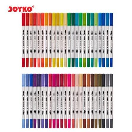 

color brush double tip / kuas pena warna warni 2 sisi joyko (12 & 24 warna) kode 23