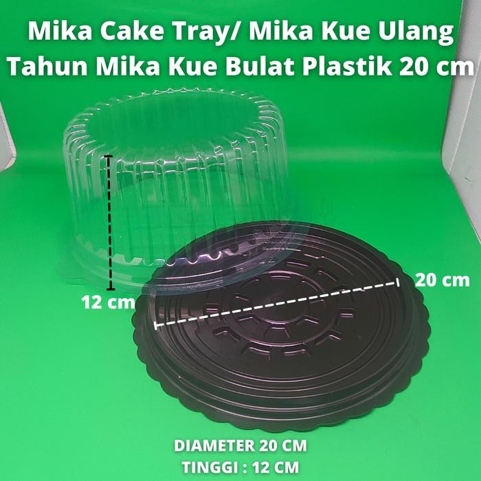 Mika Cake Tray/ Mika Kue Ulang Tahun Mika Tumpeng/ Mika Bulat 20 cm