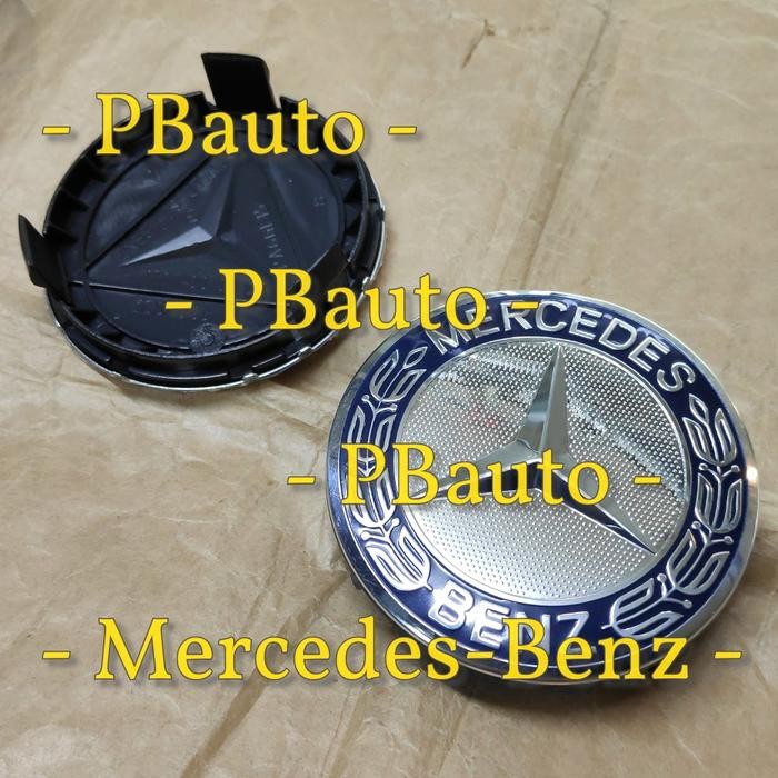Dop Velg Timbul Bintang Padi Biru Mercedes Benz / Dop Mercy