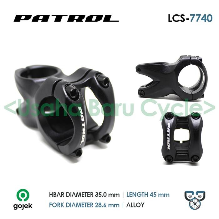 Patrol Stem Sepeda Mtb 35 Mm Lcs-7740 L45 Mm Alloy