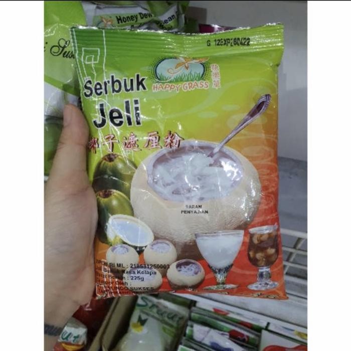 

HAPPY GRASS coconut jelly powder 225gr puding kelapa