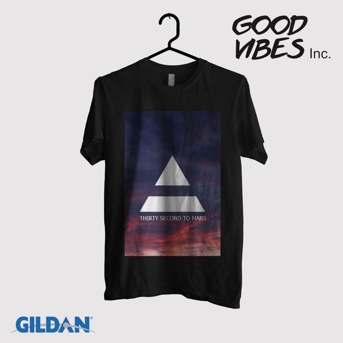 Kaos Band 30 Second To Mars Original Gildan - Triangle Sky
