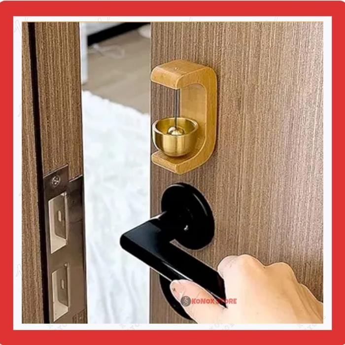Lonceng Bel Pintu / Bel Kayu Kuningan / Bel Pintu Rumah Magnet