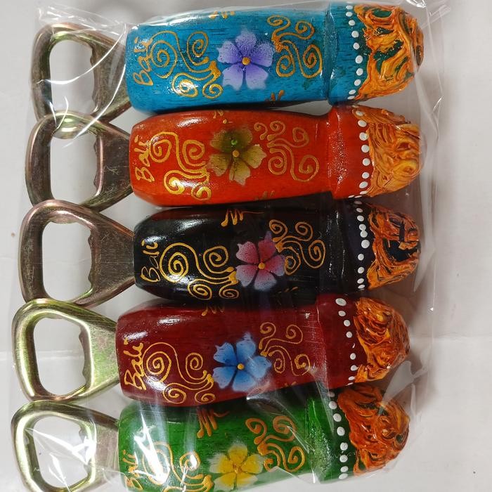 Pembuka Botol Botol Opener Paket Isi 5 Pcs Pembuka Tutup Botol Kayu Lukhis Bali Pasti Diskon