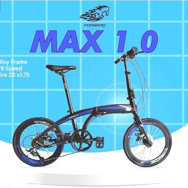 Sepeda Lipat 20 Max 1.0 Forward Baham Alloy Terjangkau