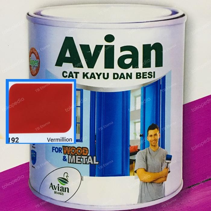 Avian Merah 192 1Kg Cat Besi Dan Kayu Mengkilat #Gratisongkir
