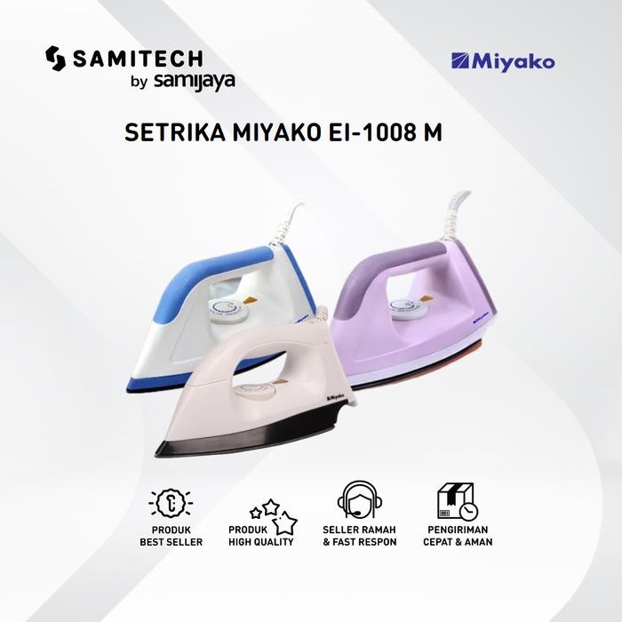 Setrika Miyako Ei-1008M / Ei 1008 M / Ei 1008M Bergaransi Warna Random