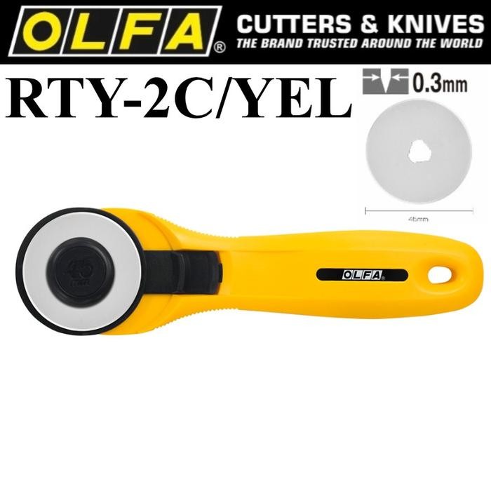 

ROTARY CUTTER RTY-2C/YEL OLFA DIA 45MM KODE 907