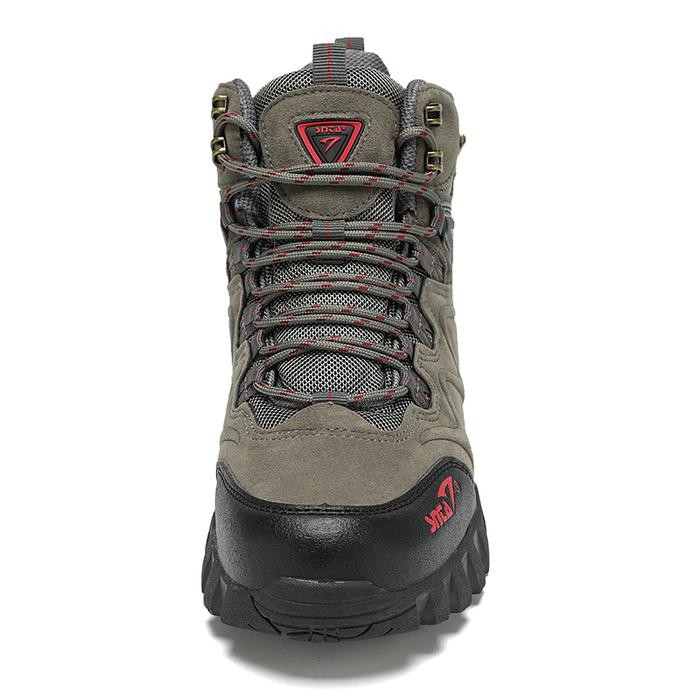 SEPATU GUNUNG HIKING PRIA SNTA 496 GREY RED SE WATEROF