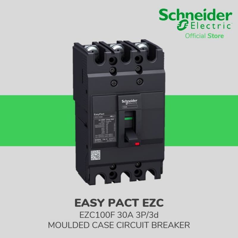 ORIGINAL Schneider  Easypact EZC MCCB EZC100F 30A 3P - EZC100F3030 3 pole 30 amper 10ka