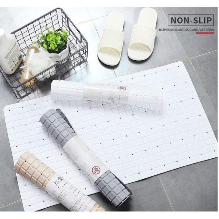SUDOKU Shower Bath Mat Keset Kamar Mandi PVC Anti Slip Suction Cup