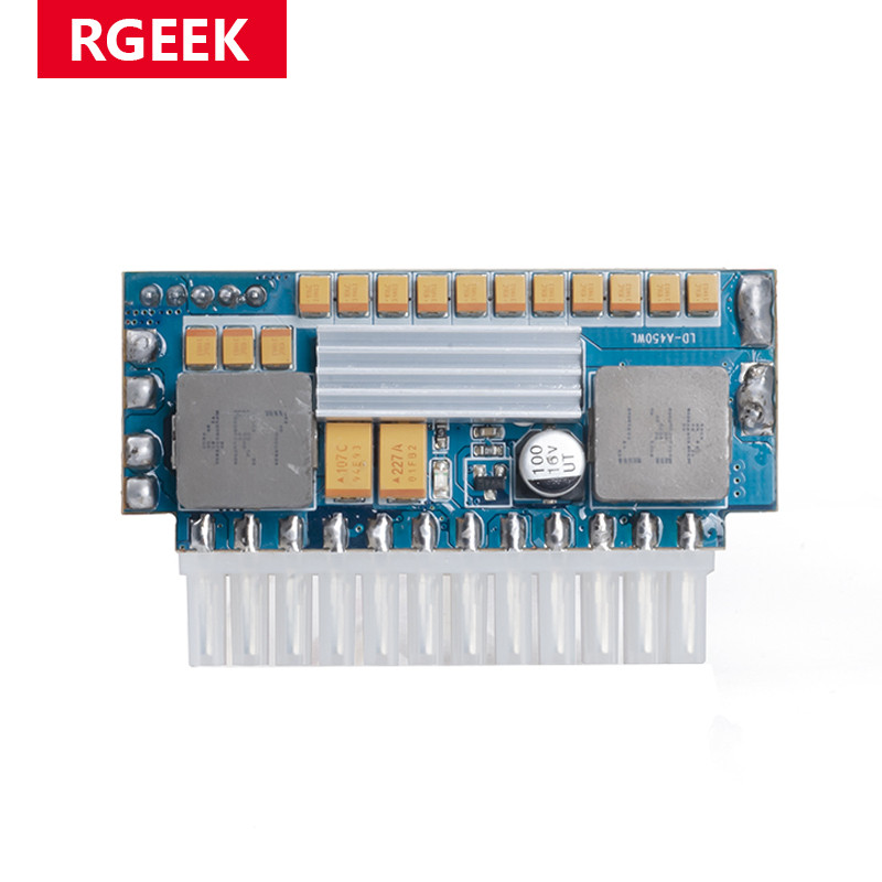 RGEEK 450W 24Pin 12V DC Input Peak 450W Output Realan Mini ITX Pico PSU DC ATX PC Switch DC-DC ATX