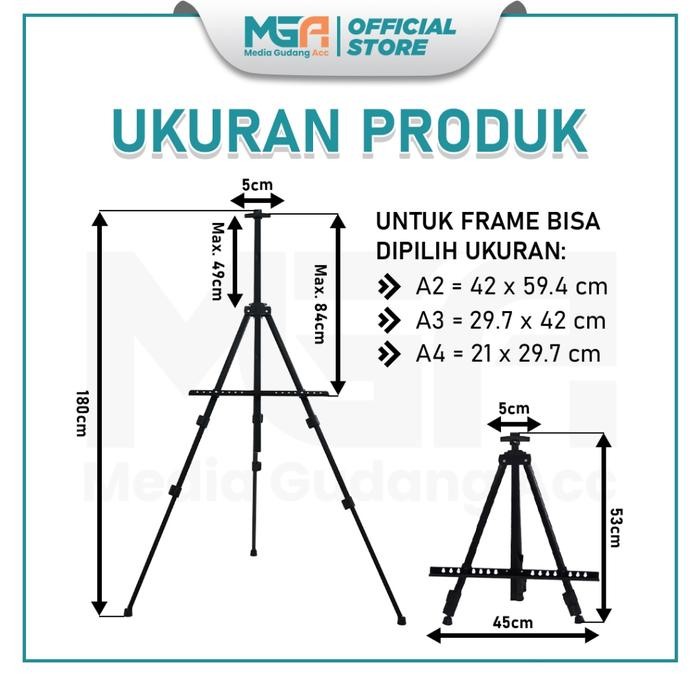 

Tripod Stand Frame Banner 1 Sisi / Frame Stand / Stand Foto / Standing Frame