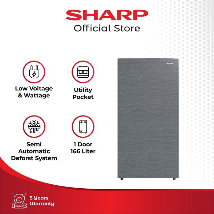 [Expert] Sharp SJ-X185M Kulkas Grey