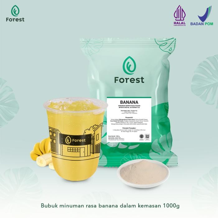 

New Bubuk Minuman BANANA Powder - FOREST Bubble Drink