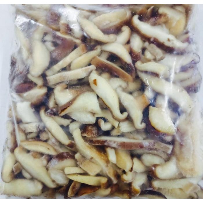 

New Jamur Shitake Potong Frozen Shitake Mushroom Slice Slices Beku 1kg