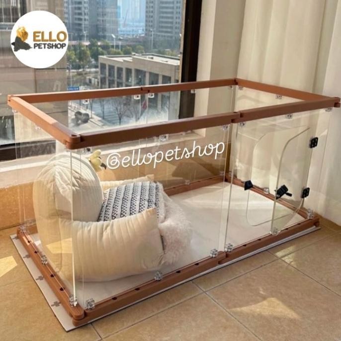 KANDANG ANJING KUCING TRANSPARAN / DOG FENCE / DOG CAGE / PET JAPAN