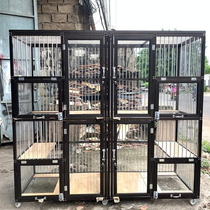 KANDANG KUCING 4 KAMAR ALUMINIUM MEWAH