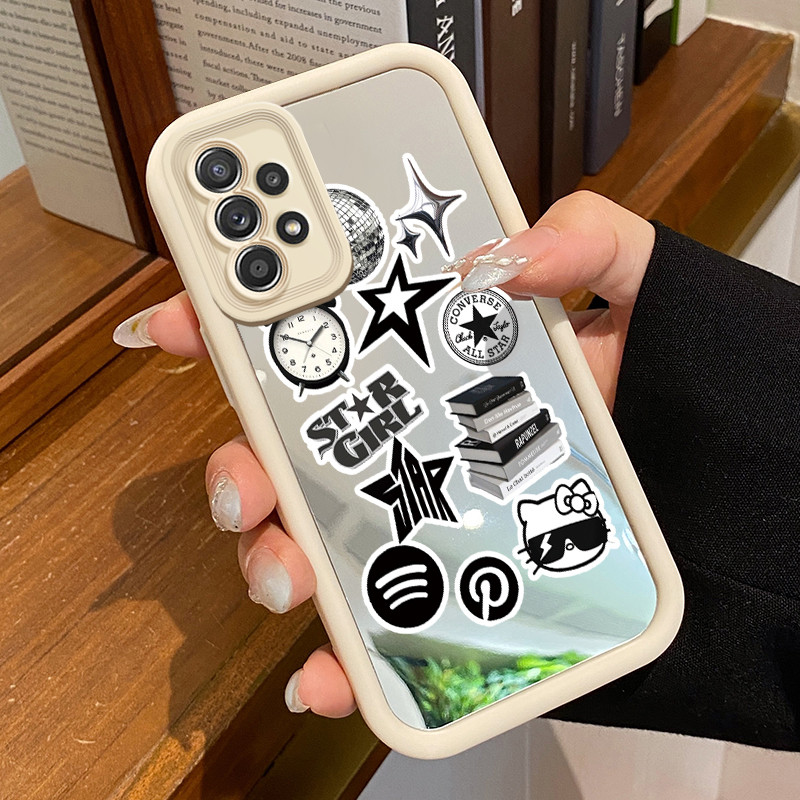 Casing Hp Untuk Samsung Galaxy A52 4G A52 5G A52s 5G A71 A72 A73 5G Case Seni informal cermin Kasing