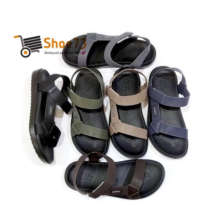 LUOFU E 6221 - SH6W SIZE 40-44 ORINAL l Sandal Gunung Tali jelly pria l Sendal tali cowok impor
