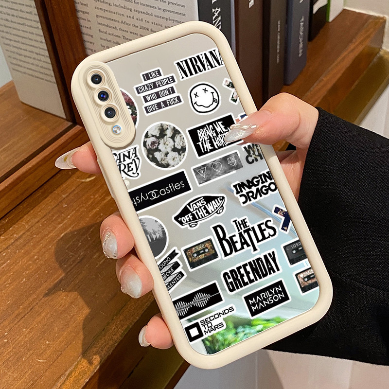 Casing Hp Untuk Samsung Galaxy A50 A50s A30s Case Hip-hop cermin Kasing tipis Perlindungan Kesing Si