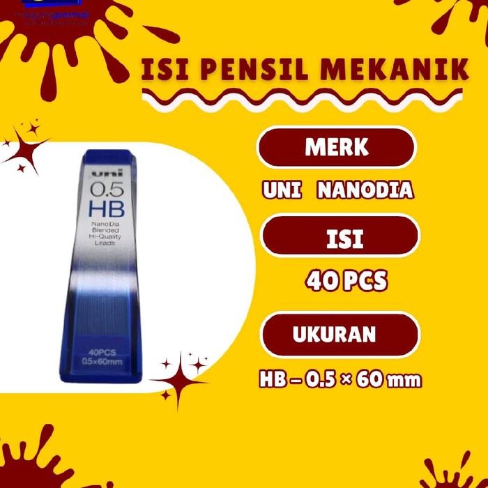 

Isi Pensil Mekanik Uni Nano Dia 0.5 HB