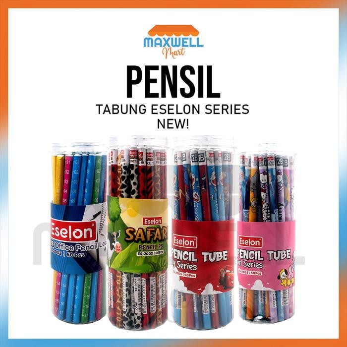 

[MaxMart] 1 Tabung isi 50 Pensil Fancy / 50buah Pensil 2B Eselon