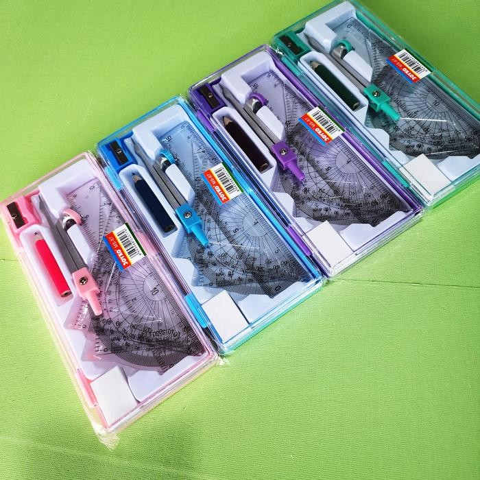 

1 SET JANGKA JOYKO MS-87 MATH SET JANGKA PENGGARIS, BUSUR DERAJAT, PENGGARIS SEGITIGA, RAUTAN PENSIL