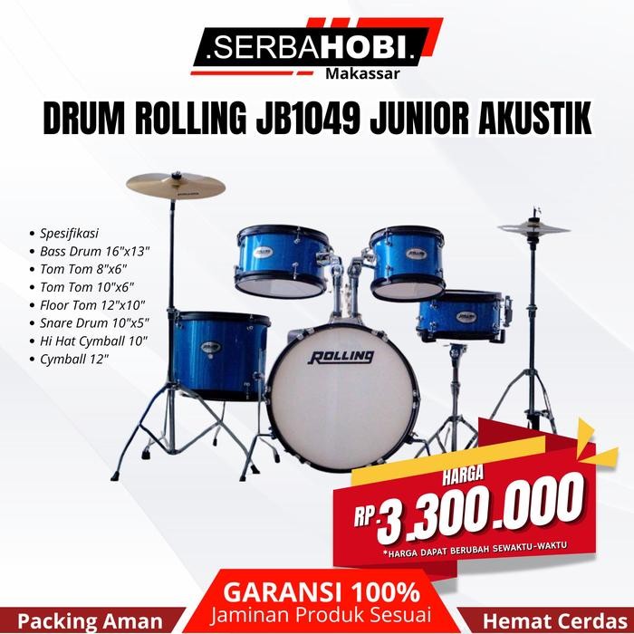 /////] Drum Set Akustik Rolling JB1049 Junior