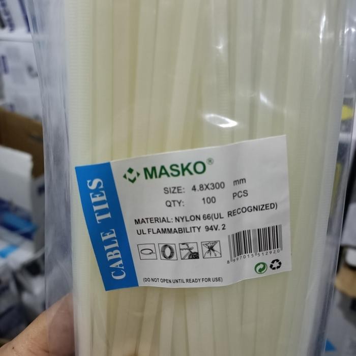 

Kabel ties tali tis tebal 300mm 4.8 x 300 mm 30 cm isi 100 pcs