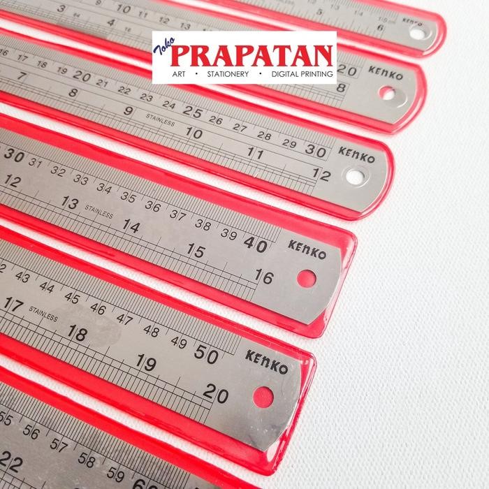 

Penggaris Besi Kenko 15/20/30/40/50/60 Stainless Steel Ruler