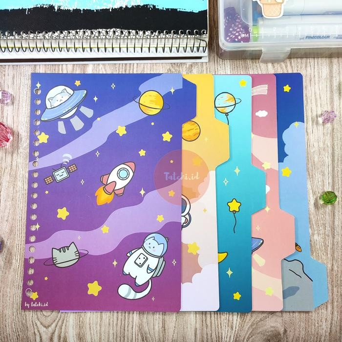 

[TATCHI.ID] Binder Divider A5 20 Ring/ Pembatas Binder A5