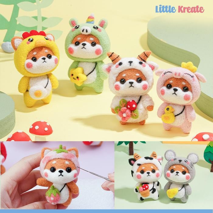 

Needle Felt Doll #05 - Little Kreate DIY Needle Felting Set - Wool Felt Handmade Craft Kit - Paket