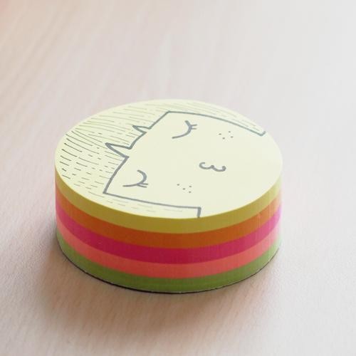 

Stick'n Die Cut 21358 Neon Die Cut 250's Circle Memo Sticky Note Bulat