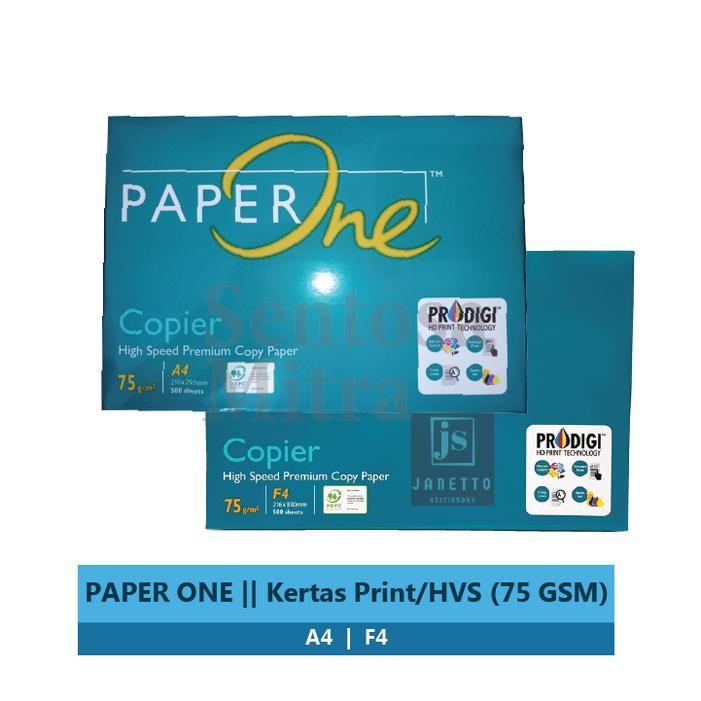 

Kertas HVS Print Fotokopi Putih Paper One F4 Folio A4 Gramasi 75