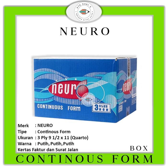 

Continous Form 91/2 x 11 3 Ply ( K3 Neuro ) PUTIH / Kertas Komputer