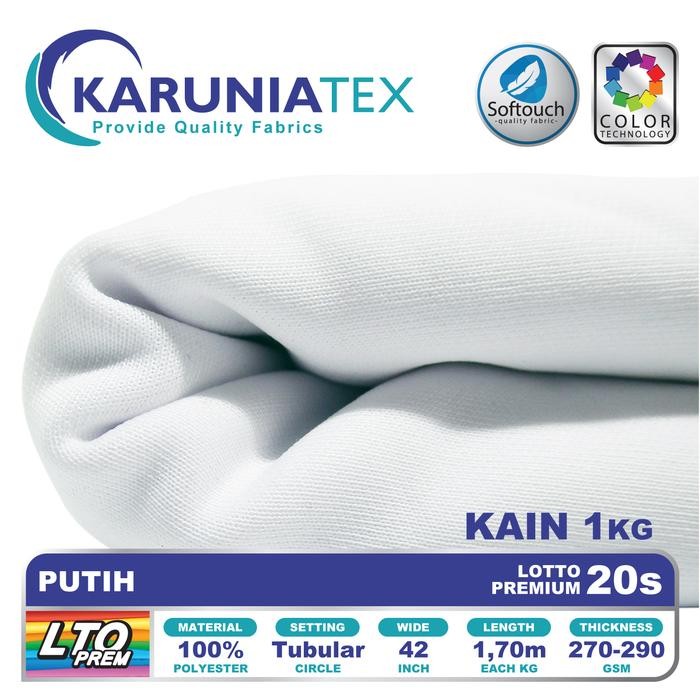 

Kain Lotto Premium 20s Putih Karunia Textile