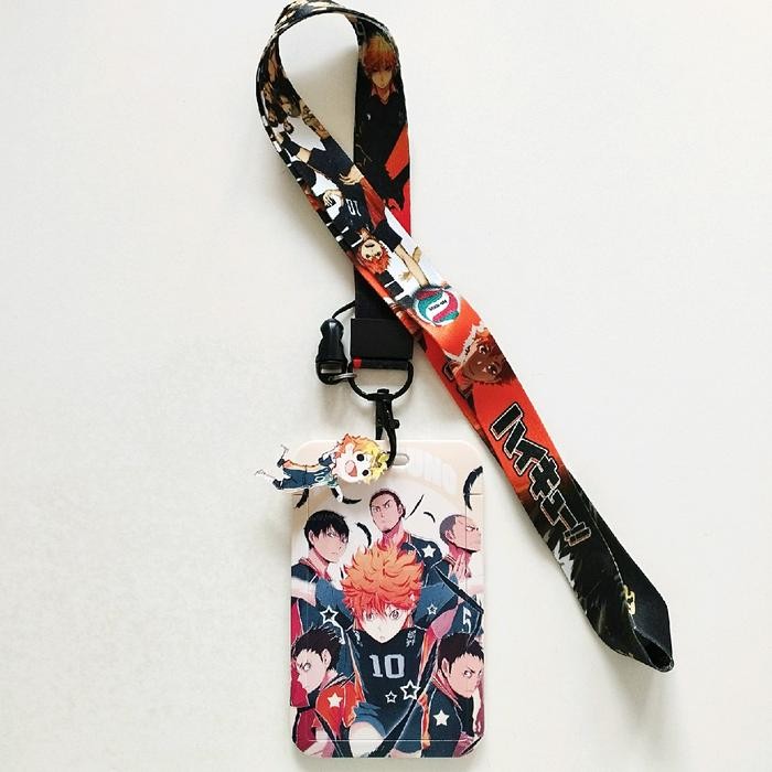 

Haikyuu Anime ID Card Holder Lanyard 1 Hinata Kageyama Name Tag Gantungan Kalung Wadah Kartu Nama