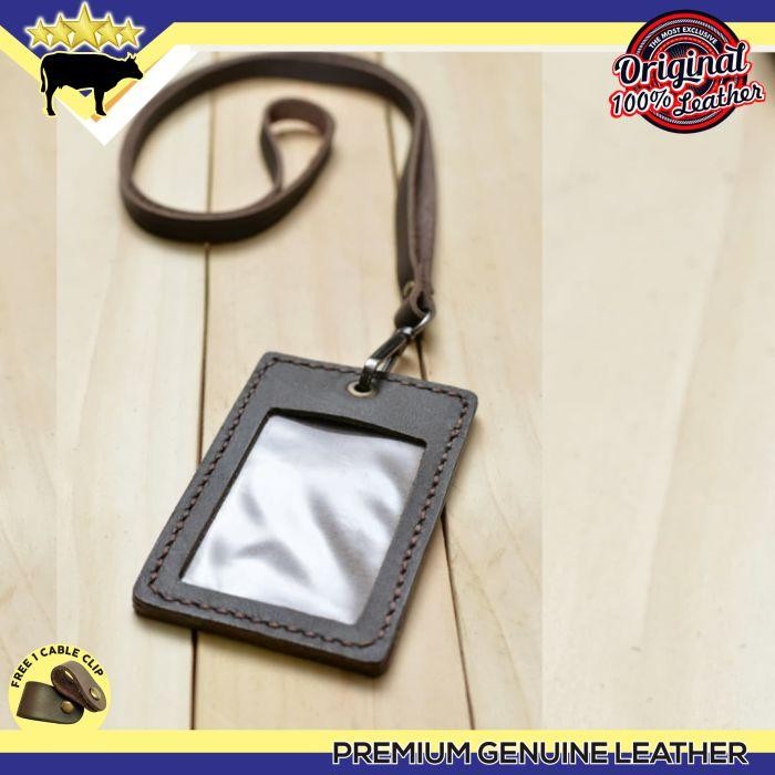 

LEATHER GOODS GANTUNGAN ID CARD KULIT ASLI ID CARD HOLDER NAME TAG
