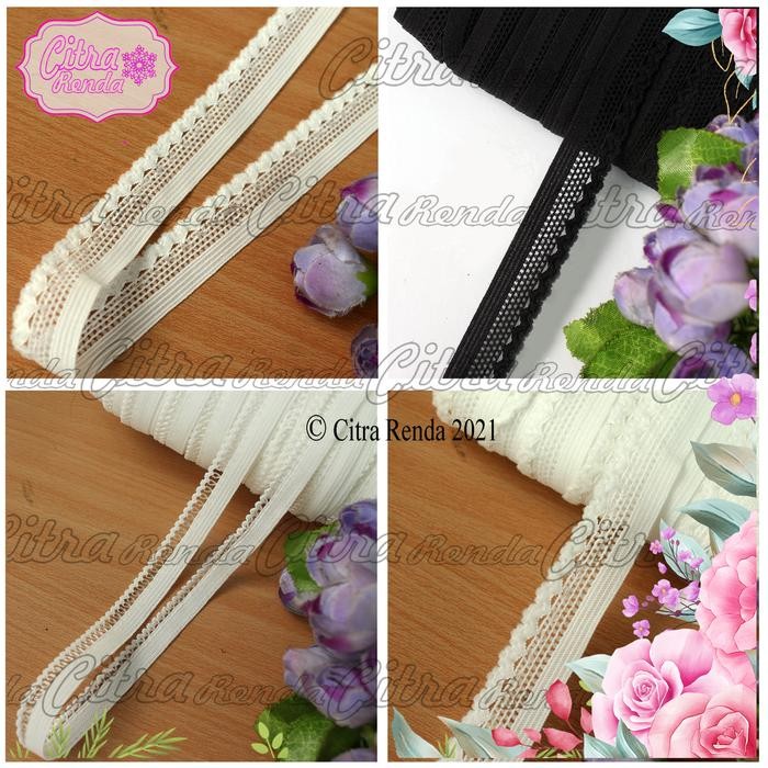 

(Per Roll) KRB104G Renda Karet Elastis Lebar 1,7Cm