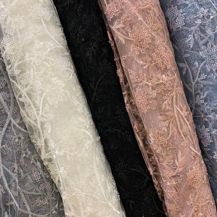 

Brokat tulle komb payet elegan 112